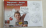 NOT YAZ RB-0547 YAPIŞKANLI DESENLİ RESİM VE BOYAMA DEFTERİ (RB-0332) - NOT YAZ