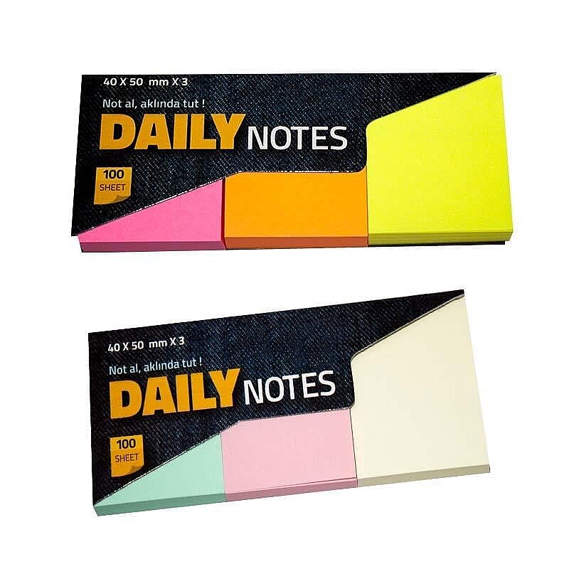 NOT YAZ SB-8583 DAİLY NOTES YAPIŞKANLI NOT KAĞIDI 75x127 100 YAPRAK SARI