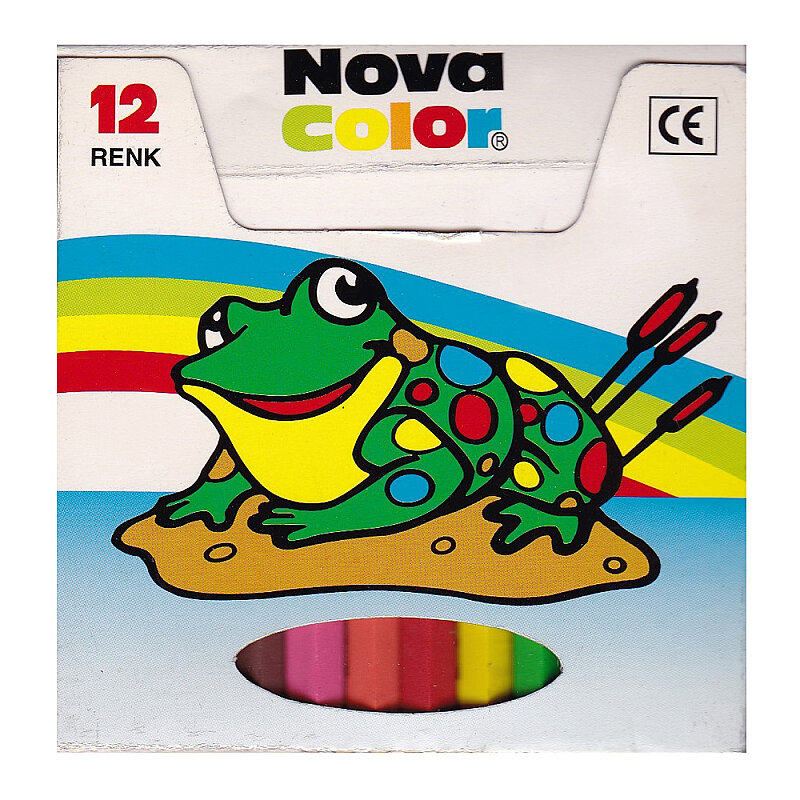 NOVA COLOR NC-1112 SİLİNDİR MUM PASTEL BOYA 12 RENK