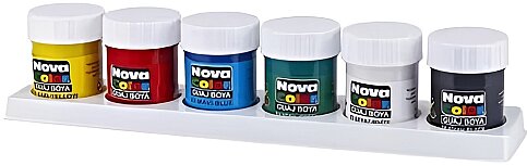 NOVA COLOR NC-113 GUAJ BOYA ŞİŞE 6 RENKx30cc - 2