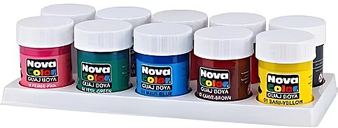 NOVA COLOR NC-114 GUAJ BOYA ŞİŞE 10 RENKx30cc - 2