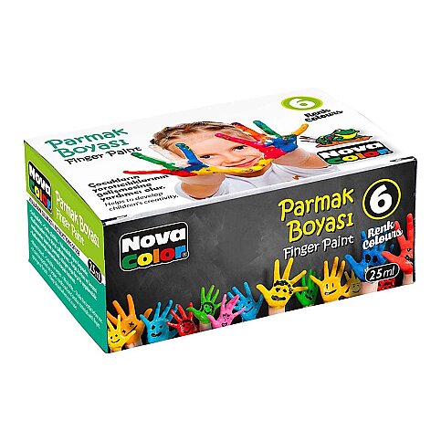 NOVA COLOR NC-138 PARMAK BOYASI 6 RENKx25ml - 1