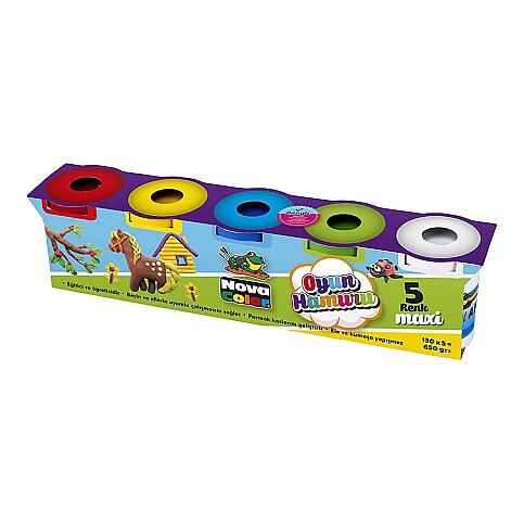 NOVA COLOR NC-4106 MAXİ OYUN HAMURU SETİ 5 RENKx100gr - 1