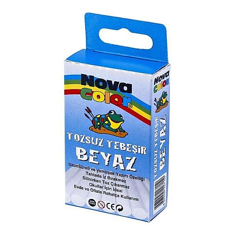NOVA COLOR NC-4110 TEBEŞİR BEYAZ 10LU - 1
