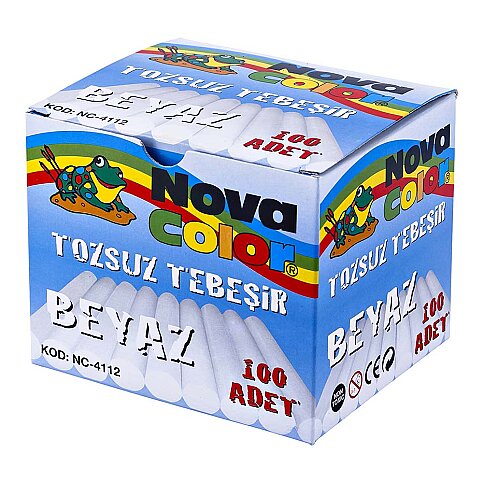 NOVA COLOR NC-4112 TEBEŞİR BEYAZ 100LÜ - 1