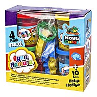 NOVA COLOR NC-4155 MAXİ OYUN HAMURU SETİ 4 RENKx130gr+10 PARÇA KALIP SETİ - NOVA COLOR