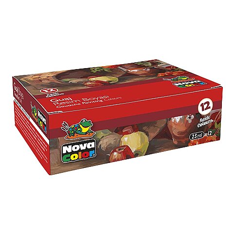 NOVA COLOR NC-461 GUAJ BOYA ŞİŞE 12 RENKx25ml - 1