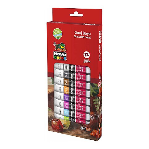 NOVA COLOR NC-781 GUAJ BOYA TÜP 12 RENKx12ml - 1