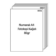 Numaralı Fotokopi Kağıdı A4 (1-500) 80gr - 