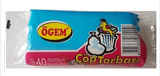 ÖGEM MİNİ ÇÖP TORBASI 40x50cm ŞEFFAF 40LI