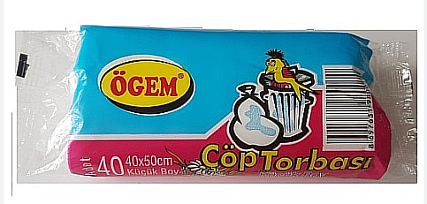 ÖGEM MİNİ ÇÖP TORBASI 40x50cm ŞEFFAF 40LI - 1