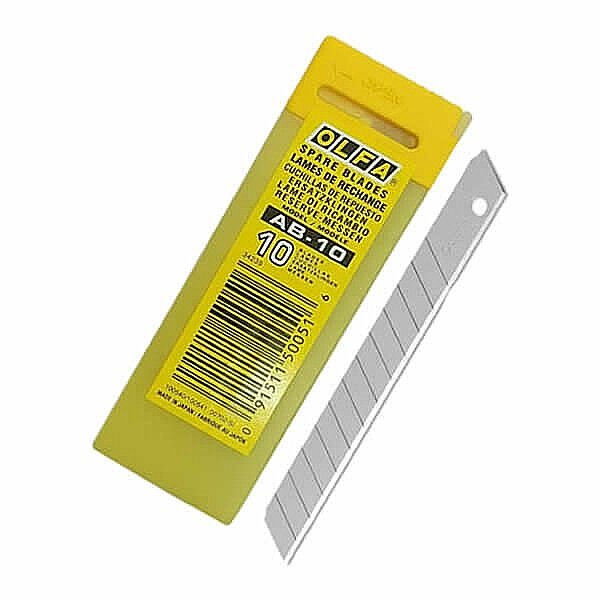 OLFA AB-10 STANDART DAR MAKET BIÇAĞI YEDEĞİ 10LU (34239)(9121)