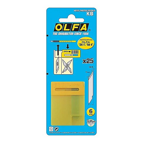 OLFA KB MAKET BIÇAĞI YEDEĞİ 25Lİ TÜP (36052)(9161) - 1