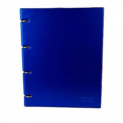 ÖNDER 122-06 RAİNBOW PLASTİK KAPAK HALKALI DOSYA 4 HALKA LACİVERT - 1