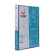 ÖNDER 122-03 ÖN CEPLİ SUNUM DOSYASI SİYAH 20Lİ - ÖNDER