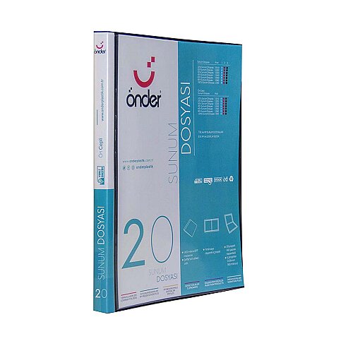 ÖNDER 122-03 ÖN CEPLİ SUNUM DOSYASI SİYAH 20Lİ - 1