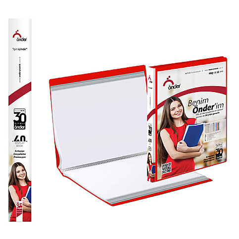 ÖNDER 1240-1 ÖN CEPLİ SUNUM DOSYASI MAVİ 40LI - 1