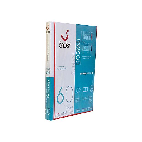 ÖNDER 1260-2 ÖN CEPLİ SUNUM DOSYASI KIRMIZI 60LI - 1