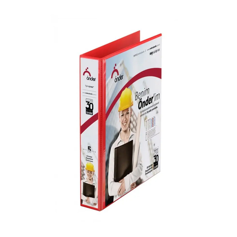 Önder 2012-2 4 Halkalı D Mekanizmalı Klasör A4 20Mm Kırmızı - 1