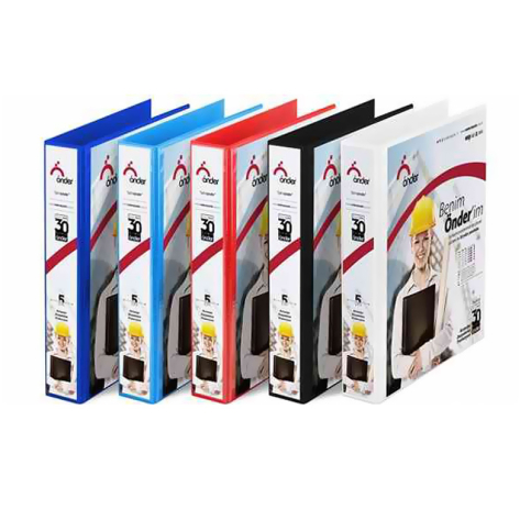 Önder 2013-1 4 Halkalı D Mekanizmalı Klasör A4 30Mm Mavi - 1