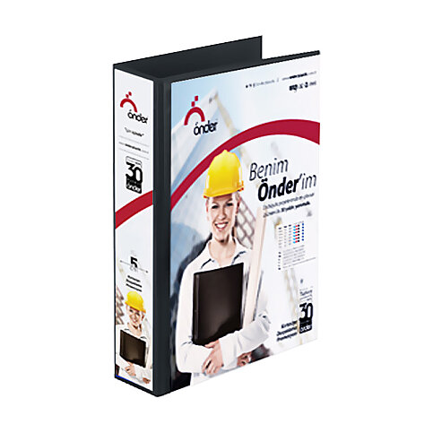 ÖNDER 2015-3 4 HALKALI D MEKANİZMALI KLASÖR A4 50mm SİYAH - 1