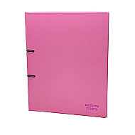 ÖNDER 121-23 RAİNBOW PLASTİK KAPAK HALKALI DOSYA 2 HALKA PEMBE - ÖNDER