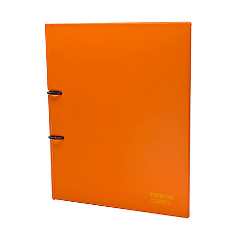 ÖNDER 121-18 RAİNBOW PLASTİK KAPAK HALKALI DOSYA 2 HALKA TURUNCU - 1