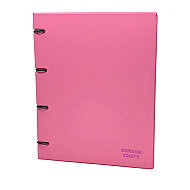ÖNDER 122-23 RAİNBOW PLASTİK KAPAK HALKALI DOSYA 4 HALKA PEMBE - ÖNDER