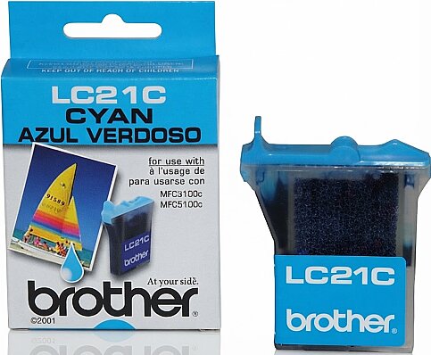 OUTLET BROTHER LC21C MAVİ ORJİNAL KARTUŞ 400 SAYFA (MFC 3100C MFC 580 MFC 890 MFC 5200C) - 1