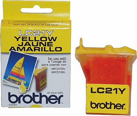 OUTLET BROTHER LC21Y SARI ORJİNAL KARTUŞ 400 SAYFA (MFC 3100C MFC 580 MFC 890 MFC 5200C) - 1