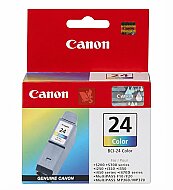OUTLET CANON BCI-24C RENKLİ ORJİNAL MÜREKKEP KARTUŞ 130 SAYFA (İ250 İ320 İ450 İ470D İP1000) - CANON