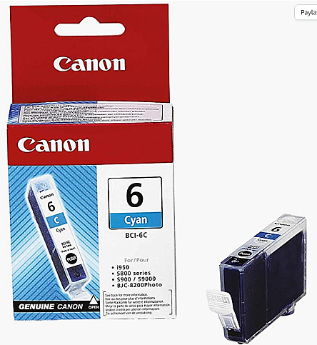 OUTLET CANON BCI-6C MAVİ MÜREKKEP KARTUŞ 280 SAYFA - 2