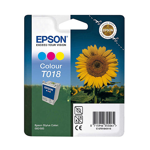 OUTLET EPSON T018 C13T01840120 RENKLİ ORJİNAL KARTUŞ 300 SAYFA (STYLUS 680 STYLUS685 STYLUS777) - 2