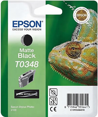 OUTLET EPSON T0348 C13T03484020 MAT SİYAH ORJİNAL KARTUŞ 440 SAYFA (PHOTO 2100 2200) - 1