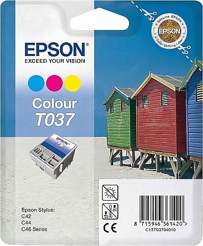 OUTLET EPSON T037 C13T03704020 RENKLİ KARTUŞ 180 SAYFA - 1