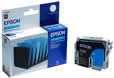 OUTLET EPSON T0422 C13T04224020 MAVİ ORJİNAL KARTUŞ 420 SAYFA (STYLUS C82 CX5100 CX5200) - 1
