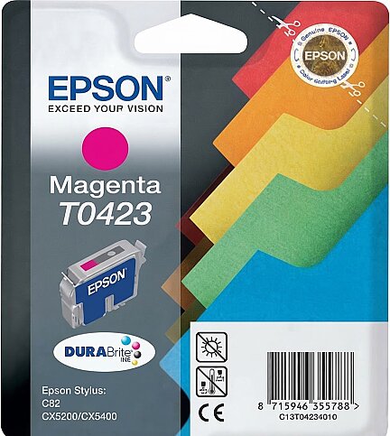 OUTLET EPSON T0423 C13T04234020 KIRMIZI ORJİNAL KARTUŞ 420 SAYFA (STYLUS C82 CX5100 CX5200) - 1