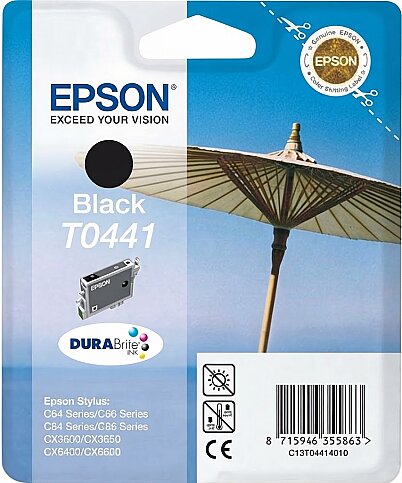 OUTLET EPSON T0441 C13T04414020 SİYAH ORJİNAL KARTUŞ 450 SAYFA (STYLUS C64 CX3600 CX4600 CX6400) - 1