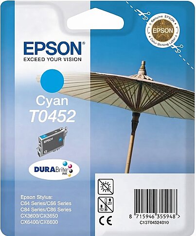 OUTLET EPSON T0452 C13T04524020 MAVİ ORJİNAL KARTUŞ 250 SAYFA (C64 C66 C84 CX3600 CX6400) - 1