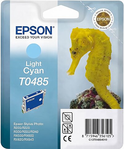 OUTLET EPSON T0485 C13T04854020 AÇIK MAVİ ORJİNAL KARTUŞ 430 SAYFA (R200 R300 R330 R340 R350) - 1