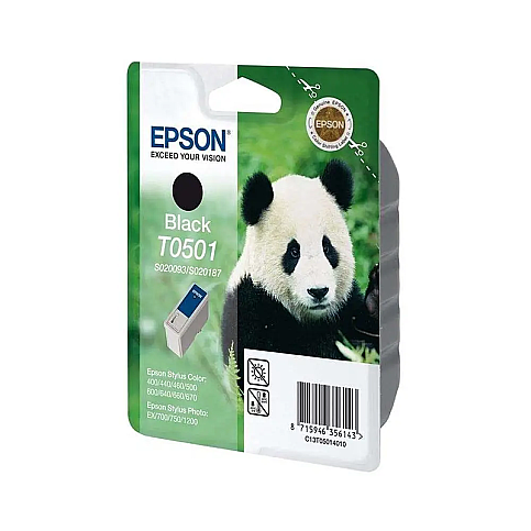 OUTLET EPSON T0501 C13T05014020 SİYAH ORJİNAL KARTUŞ 540 SAYFA (STYLUS 400 500 640 1200 710) - 2