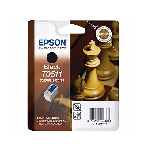 OUTLET EPSON T0511 C13T05114020 SİYAH ORJİNAL KARTUŞ (STYLUS 1160 1500 800N 850N) - 2