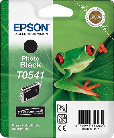 OUTLET EPSON T0541 C13T05414020 FOTO SİYAH ORJİNAL KARTUŞ 550 SAYFA (R800 R1800) - 1