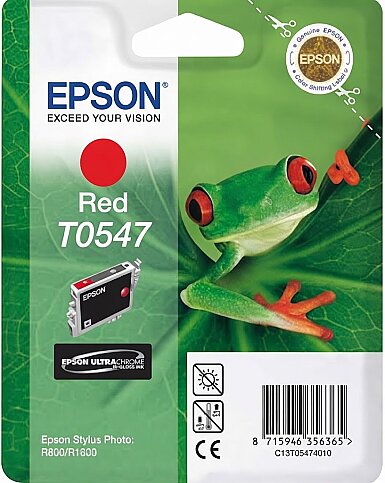 OUTLET EPSON T0547 C13T05474020 KIRMIZI ORJİNAL KARTUŞ 400 SAYFA (R800 R1800) - 1