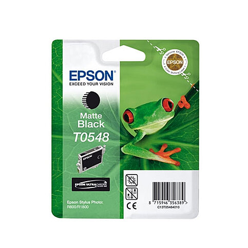 OUTLET EPSON T0548 C13T05484020 MAT SİYAH ORJİNAL KARTUŞ 550 SAYFA (R800 R1800) - 2