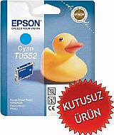 OUTLET EPSON T0552 C13T05524020 MAVİ ORJİNAL KARTUŞ 290 SAYFA (R240 R245 RX420 RX425 RX520) - EPSON