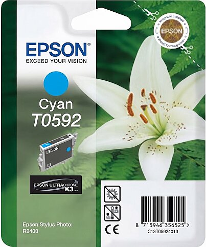 OUTLET EPSON T0592 C13T05924020 MAVİ ORJİNAL KARTUŞ 450 SAYFA (STYLUS PHOTO R2400) - 1
