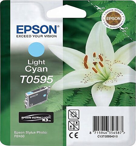OUTLET EPSON T0595 C13T05954020 AÇIK MAVİ ORJİNAL KARTUŞ 450 SAYFA (STYLUS PHOTO R2400) - 1