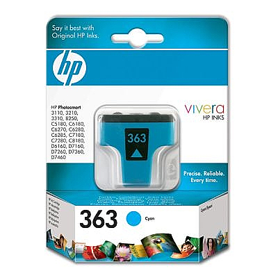 OUTLET HP C8771EE 363 MAVİ ORJİNAL MÜREKKEP KARTUŞ 400 SAYFA (C6180 C7180  C8180 D7160 3210) - 2