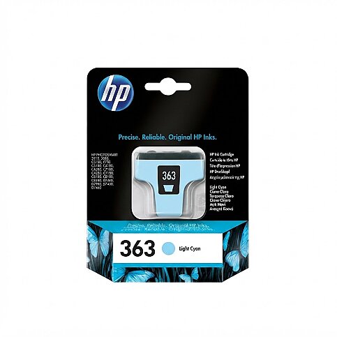 OUTLET HP C8774EE 363 ACIK MAVİ ORJİNAL MÜREKKEP KARTUŞ 220 SAYFA (C6180 C7180  C8180 D7160 3210) - 1